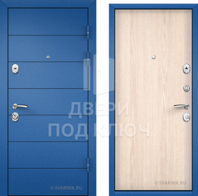 Дверь синяя в квартиру ДПК-3328