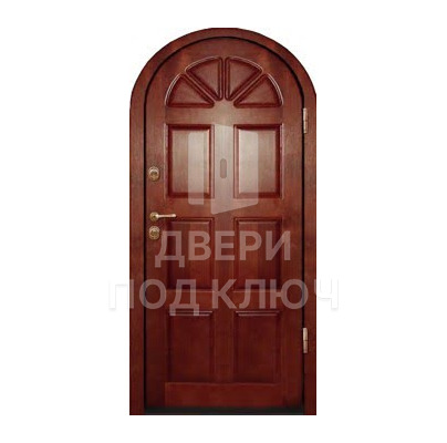 Одностворчатая входная арочная дверь с резьбой от производителя ДПК-12672